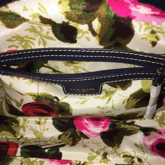 NWOT Kate Spade New York Straw Wicker Blue Bag - Picture 5 of 6